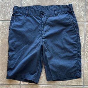 Murano Navy Flat Front Shorts - 33